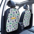 thumbnail image 3 of Fuzoiu Dinosaur Print 2 Pack Kick Mat Back Seat Protector With 3 Storage Pockets, Universal Car Seat Back Organizer For Kids Pets, Waterproof Backseat Protector For Most Car, 3 of 8