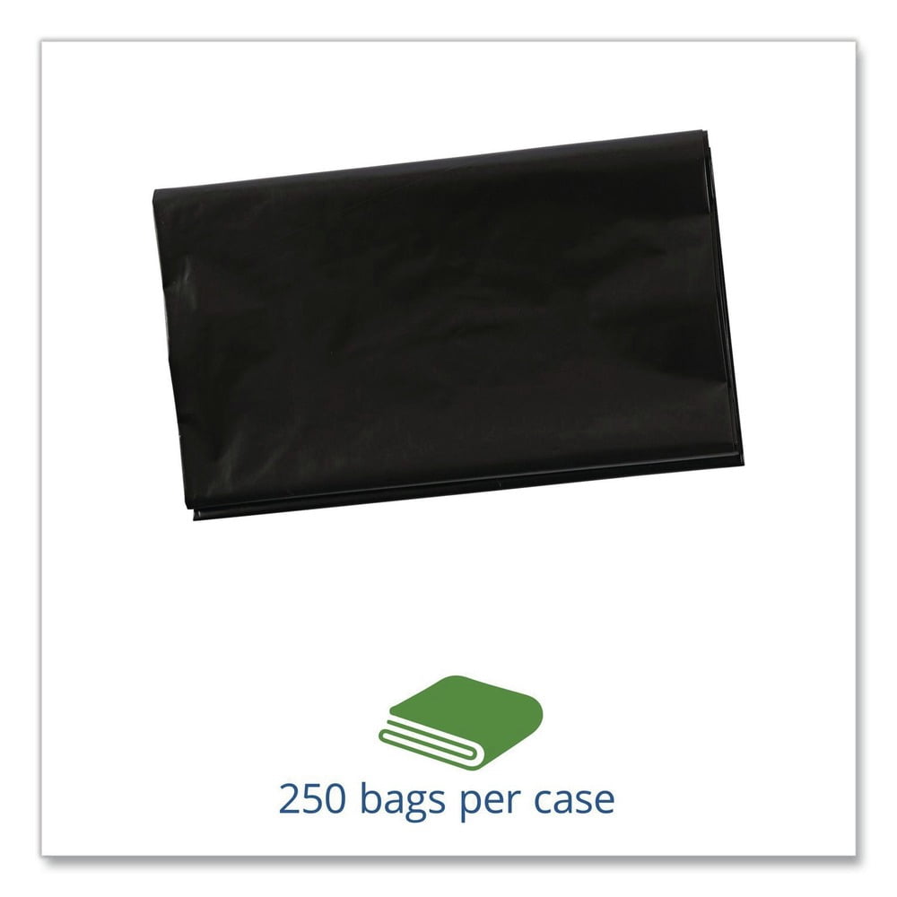 Stout 100% Recycled Plastic Garbage Bags 7-10gal 1mil 24 x 24 Brown/Black 250/CT T2424B10