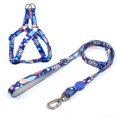 thumbnail image 2 of Flmtop Gilet Ceinture Poitrine Anti-Déflagrante Réglable Polyester Chien de Marche Laisses de Sécurité pour Chiot Bleu, 2 of 9
