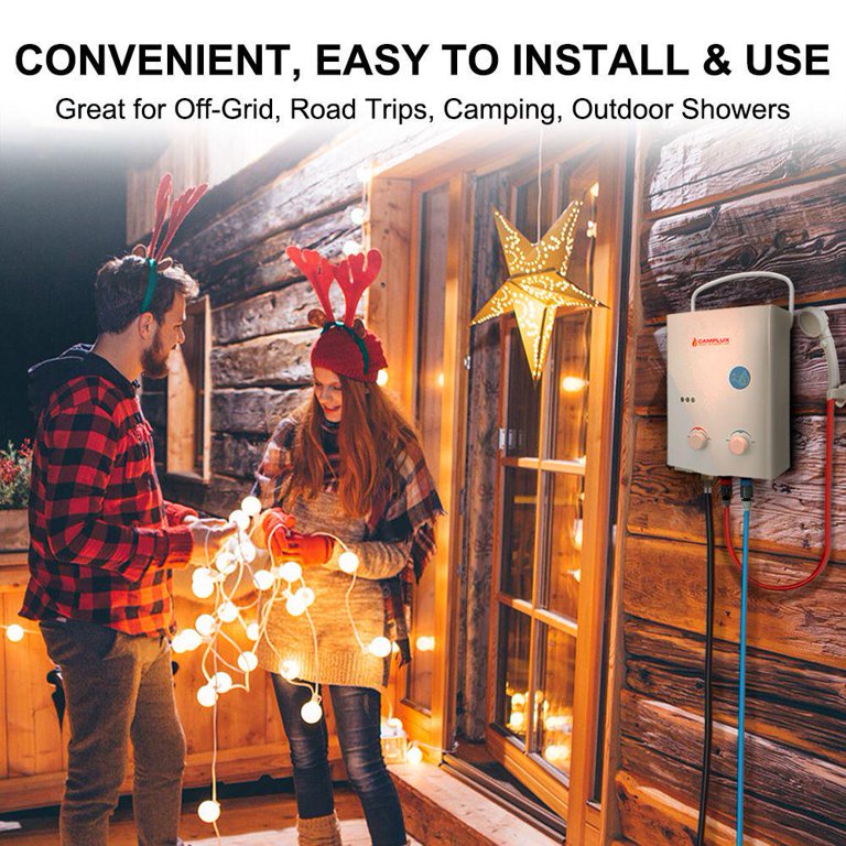 Camplux Enjoy Outdoor Life 5 L Portable Tankless Water Heater, 1.32 GPM,  3.0 PSI - Walmart.com