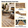 thumbnail image 3 of Jopath 20 Pack Waterproof Interlocking Deck Tiles,12"x12" Plastic Patio Tiles for Indoor Outdoor Use,Patio Floor Decking Tiles for Garden Lawn Porch Poolside Balcony,Teak 01, 3 of 7