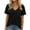 Black, variant on T Shirts for Women Summer Casual Relaxed Fit Short Sleeve V Neck Basic Plain Tshirts Work Shirt Womens Tees