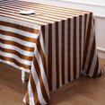thumbnail image 3 of BalsaCircle 90" x 156" Gold White Satin Stripes Rectangle Tablecloth Dining Linens, 3 of 6