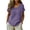 #037-Purple, variant on Craaazy Women's Oversized Short Sleeve Tunic Tops, Lightweight Cotton Linen Casual Shirt, Breathable Crew Neck Blouse for Everyday Outfits Gifts