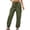 Army Green, variant on Plus Size Cargo Lounge Pants for Women Spring And Summer New Solid Pocket Bandage Elastic Waist Fashion Casual Full Length Pants Cargo Pants Women High Waist
