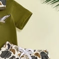 thumbnail image 5 of Xudanell Toddler Baby Boy Summer Clothes Retro Camo Hunting Shirts T-Shirt + Camouflage Shorts Set 6 12 18 24 Months 2T 3T (Green, 2-3 Years), 5 of 6