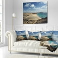 thumbnail image 2 of Designart Bright Seashore with Blue Waters - Seashore Throw Pillow - 18x18, 2 of 4