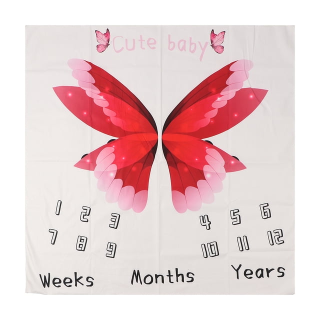 Manta de hitos mensuales para bebé, suave poliéster, colores brillantes, manta de apoyo para fotos de bebé para recién nacidos, niñas y niños