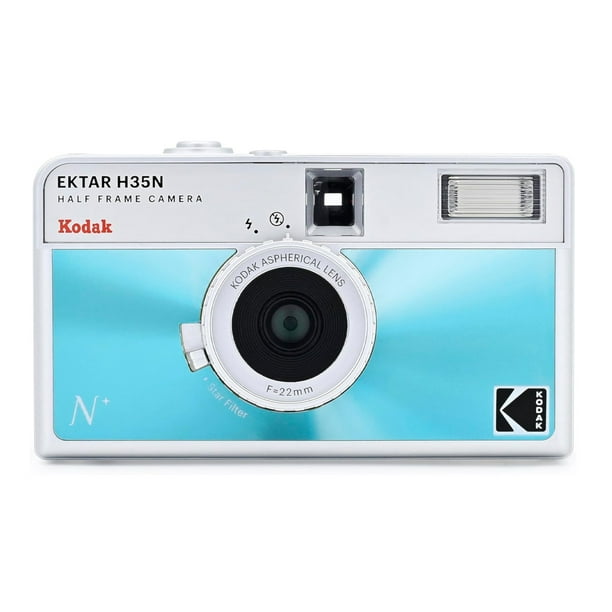 KODAK EKTAR H35N Half Frame Retro Film Camera (Glazed Blue) Plus a