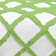 thumbnail image 3 of Dual Tone Diamond Ruffle Duvet Cover 5 Piece Set with Zipper, 400 Thread Count & 100% Egyptian Cotton and Quilts Protector with Pillowcases - White & Sage Solid, Oversized Size., 3 of 5