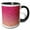 Black/White, variant on 3drose, Glam Pink Faux Digitally Printed Ombre Glitter Flat Design, 15oz Mug
