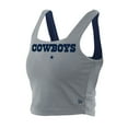 thumbnail image 3 of Women's New Era Navy/Gray Dallas Cowboys Reversible Cropped Sport Classics Tank Top, 3 of 7