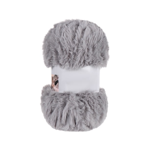 Yhmxh Utensilios de cocina Ovillo de lana gruesa de visón sintético para tejer, gorros, mantas de bebé, hilo para tejer y crochet, 67 yardas (58 m) Muebles para cocina Accesorios de cocina