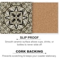 thumbnail image 2 of GZHJMY Printed Square Marble with Classic Floral Medallion Ceramic Coasters with Cork-Backed for Coffee Drink Cup Mat Absorbent Stone Coaster Set of 4, 2 of 4
