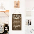 thumbnail image 5 of Bless This Home Wooden Signs Home Wall Decorative Plaque Rustic Decor Wall-mounted Hanging Wood Signs Entryway Wall Art Decor for Home Door Living Room Decor House Warming Gifts Mixed Color, 5 of 6