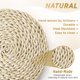 thumbnail image 3 of Paja tejida a mano de piel de maíz natural con estera para té con aislamiento térmico, estera para mesa, estera resistente al calor para cazuela, 3 of 6