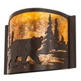 thumbnail image 6 of Meyda Tiffany 204479 Bear At Lake Right 10" Tall Wall Sconce - Bronze, 6 of 7
