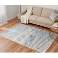 thumbnail image 3 of WelHome Machine Washable Rugs 5x7 (60 x 84 inches) Area Rug For Living Room, College Dorm Rugs with Anti-Skid Latex Backing, Painter's Dot, Blue and White Rug, 3 of 10