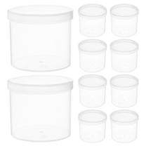 OUNONA 10pcs Round Plastic Containers Beads And Coin Storage Box Clear Boxes With Secure Lids For Jewelry And Small Items