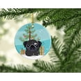 thumbnail image 2 of Carolines Treasures BB1635CO1 Christmas Tree & Black Pug Ceramic Ornament, 2 of 2