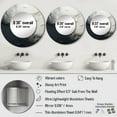 thumbnail image 4 of Designart "Simplistic Ebony and Azure Wave Design I" Beach Round Mirror Wall Decor Coastal - Large Cream Round Office Mirror - Round Mirror - 23" x 23", 4 of 6