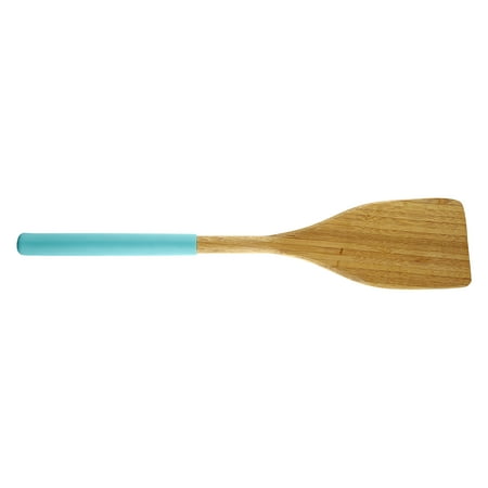 Teal Bamboo Turner With Silicone Handle