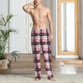 thumbnail image 3 of Cauagu Heart Plaid Mens Pajama Pants Sleep & Lounge Pants,PJ Bottoms with Pockets-X-Large, 3 of 7