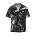 thumbnail image 2 of Lsque The Binding of Isaac print Men's Cuban Collar Short Sleeve Shirt Summer Beachwear Casual Button Down Fashionable Vacation Leisure Shirt-Large, 2 of 7