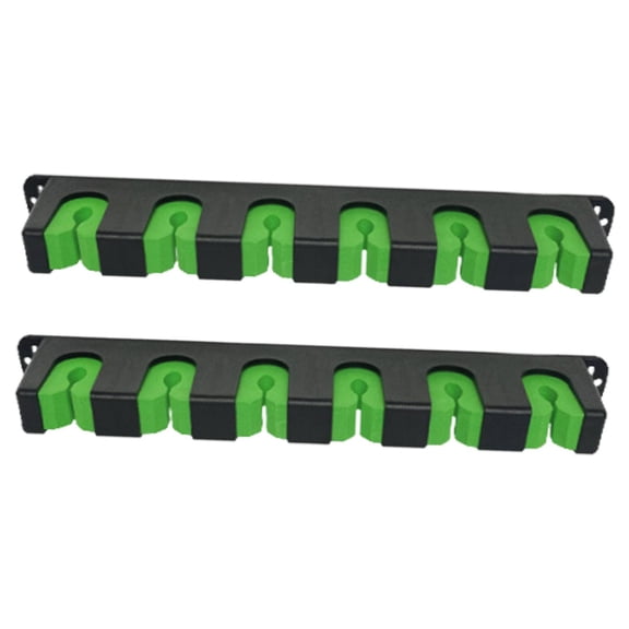 koolsoo Fishing Rod Rack Wall Mount Display Stand Foam Grip Pads Easy to Install 6 Slots Organizer for Indoor Boat Basement Shop Home Horizontal Mount