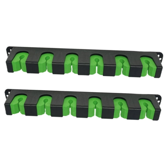 Colaxi Fishing Rod Rack Wall Mount Display Stand Foam Grip Pads Easy to Install 6 Slots Organizer for Indoor Boat Basement Shop Home Horizontal Mount