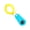 Sky Blue, variant on Yajisi Pet Dog Training Clicker with Finger Ring, Interactive Squeaky Sound Trainer Tool for Dogs and Cats, Comfortable Universal Fit, High-Contrast Sky Blue Color, 3.15 inches / 8 cm Length
