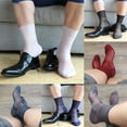 thumbnail image 7 of Mens Summer Thin Sheer Silk Evening Transparent Dress Business Socks, 7 of 7
