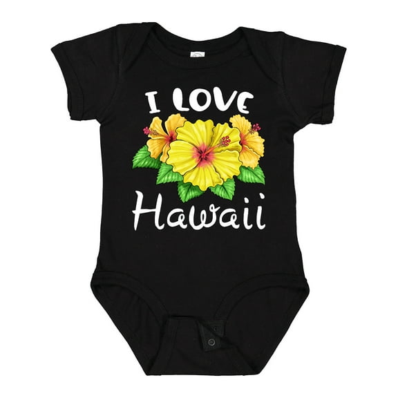 Inktastic I Love Hawaii Hibiscus Flowers Boys or Girls Baby Bodysuit