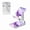 Purple Fuchsia Marble, variant on WIRESTER White Foldable Phone Stand for Desk, Adjustable Portable Cell Phone Holder for iPhone 17, 16, 15, 14 and Android Smartphones - Bamboo Wood-Look Texture