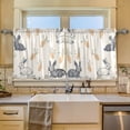 thumbnail image 2 of Yayeee Kitchen Curtains Tier Set of 2 Light Filtering 57"x24" Over Sink Window Panels, Adorable Bunnies, 2 of 7