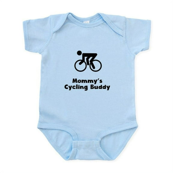 CafePress - Mommys Cycling Buddy Body Suit - Baby Light Bodysuit, Size Newborn - 24 Months