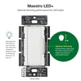 thumbnail image 2 of Interruptor de intensidad Lutron Maestro LED+ 150 W de ubicación única/múltiple, 2 of 9