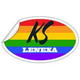 thumbnail image 2 of Lenexa KS Kansas Johnson County Rainbow Pride Flag 6 Stripes Pride Flag Euro Decal Bumper Sticker 3M Vinyl 3" x 5", 2 of 3