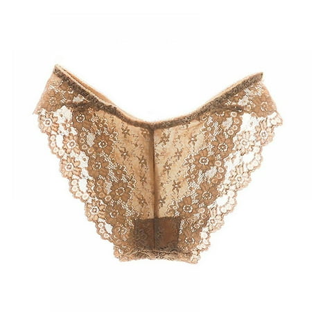 

Womens Sexy Underwear Lace Panties High Waisted Plus Size Ladies Brief For Women-bean Paste-xl