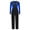 Blue, variant on Boys Kids Color Block Full Body Leotard Long Sleeve Jumpsuit Latin Dance Skating Unitard Red 16