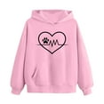 thumbnail image 4 of NAISIBABY Girls Hoodie and Sweatpants Set, Long Sleeve Pullover Sweatshirt with Jogger Pants Fall Winter Casual Outfit 2-Piece Pink 9T, 4 of 6