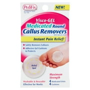 PediFix Visco-Gel Medicated Round Callus Removers, 4 count