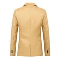 thumbnail image 3 of Timoontee Men's Blazer Daily Business Jacket Casual Long Sleeve Notched Collar Jacket Slim Fit Suit Jacket Solid Single Breasted Jacket Khaki XL, 3 of 3