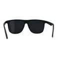 thumbnail image 2 of Polarized Hipster Flat Top Horn Rim Light Weight Slick Sunglasses Matte Black, 2 of 4