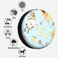 thumbnail image 6 of Kll Cute Gnome Bee Collects Honey Tire Cover,Universal Wheel Tire Cover For Trailer, Rv, Suv, Truck,Camper And Many Vehicle,(14 Inch), 6 of 7