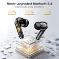 thumbnail image 5 of Wireless Earbuds Bluetooth Noise Cancelling Ear Buds for iPhone Android Sports Workout, 46H Playtime, Microphone Deep Bass Stereo, LED Display, Waterproof in Ear Earphone, Black, 5 of 9