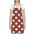 thumbnail image 3 of Sikiie Maroon And White Polka Dot Aprons for Kitchen Cooking Aprons, Chef Apron for Men Women Chef, 3 of 7