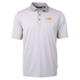 thumbnail image 2 of Men's Cutter & Buck  Gray LSU Tigers Alumni Logo Virtue Eco Pique Micro Stripe Recycled Polo, 2 of 3