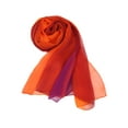 thumbnail image 2 of INSPIRE CHIC Women's Scarf Chiffon Silky Gradient Color Lightweight Long Wrap Shawl Orange Purple, 2 of 7