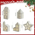 thumbnail image 3 of White Ceramic Christmas Village Houses, Christmas Village Sets, LED Lighted Christmas Village Houses, White Porcelain Village Town Houses, Christmas Town Scene Collection for Home Table Room Decor, 3 of 9